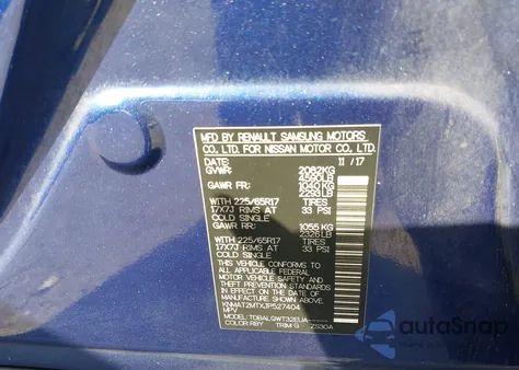 2018 Nissan Rogue Sv из США, поврежденный, VIN KNMAT2MTXJP527404